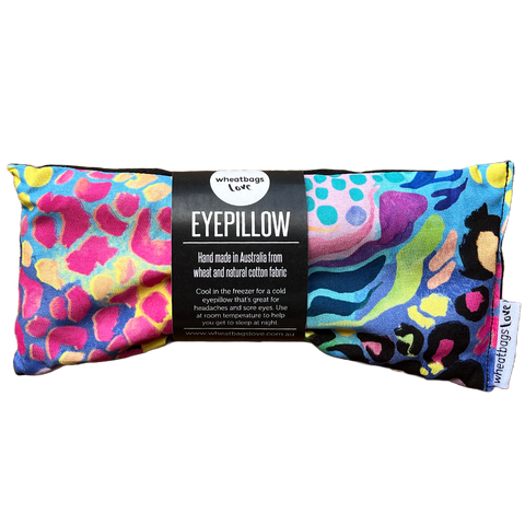 Wheatbags Love | EYE PILLOW | Soothing Lavender | Electric Leopard