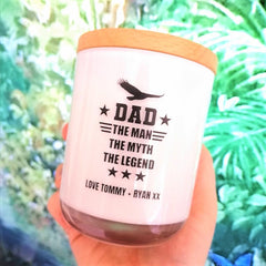 Father's Day | Legend | Personalised | Boxed Soy Candle | Dad | Father | Grandad | Grandpa | Nonno